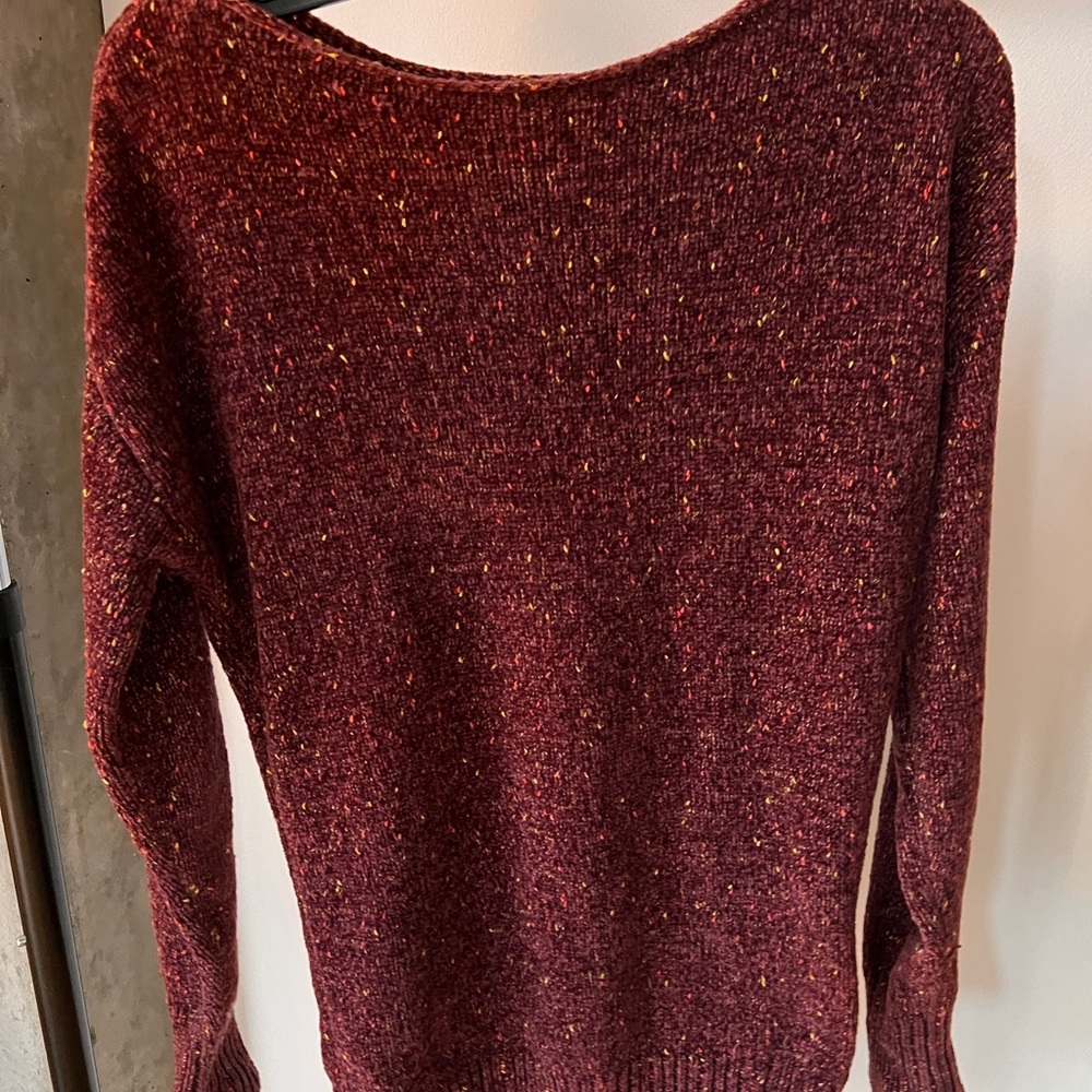 Prana Burgundy Crew Neck Sweater